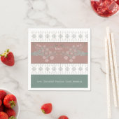 バラティール（緑がかった色）及びピンク スタンダードカクテルナプキン (インサイチュ)