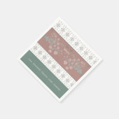 バラティール（緑がかった色）及びピンク スタンダードカクテルナプキン (角)