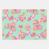 バラティール（緑がかった色）。折り返し紙シート ラッピングペーパーシート (正面2)