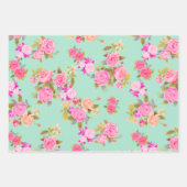 バラティール（緑がかった色）。折り返し紙シート ラッピングペーパーシート (正面)