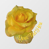 バラデカールパーソナライズされたイエローローズウィンドウの固定 ウィンドウサイン (シート)