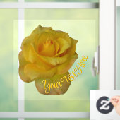 バラデカールパーソナライズされたイエローローズウィンドウの固定 ウィンドウサイン (ホーム)