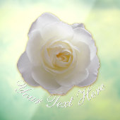 バラデカールパーソナライズされたホワイトローズウィンドウにしがみつく ウィンドウサイン (シート3)