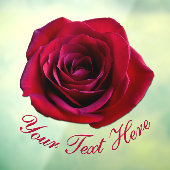 バラデカールパーソナライズされたレッドローズウィンドウにしがみつく ウィンドウサイン (シート3)