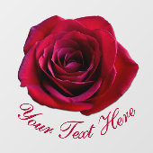 バラデカールパーソナライズされたレッドローズウィンドウにしがみつく ウィンドウサイン (シート)