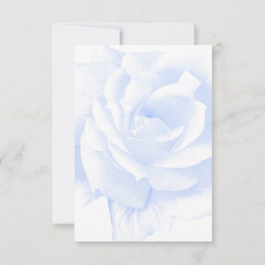 バラデザインブルーカラーフラワーガールリクエスト 招待状 (裏面)