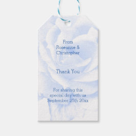 バラデザインブルーカラー結婚ズ ギフトタグ