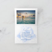 バラデザインブルーカラー結婚ズ サンキューカード (内部)