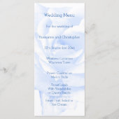 バラデザインブルーカラー結婚ズ メニュー (正面)