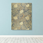 'バラ'デザイン キャンバスプリント (インサイチュ (ウッドフロア))