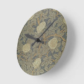 'バラ'デザイン ラウンド壁時計 (傾斜)