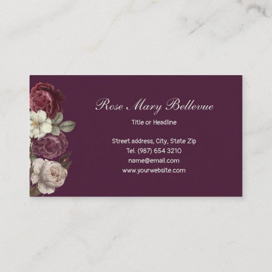 バラデザイン 名刺 (裏面)