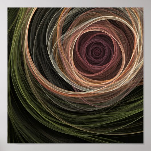 バラデジタル抽象芸術フラクタル・アート ポスター (正面)