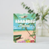 バラデロキューバビーチバケーションポスター ポストカード (スタンド正面)