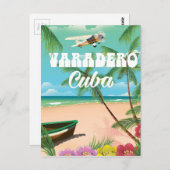 バラデロキューバビーチバケーションポスター ポストカード (正面/裏面)