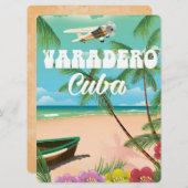 バラデロキューバビーチバケーションポスター 招待状 (正面/裏面)