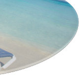 バラデロ、キューバ。砂とビーチ椅子 カッティングボード (角)