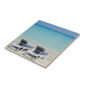 バラデロ、キューバ。砂とビーチ椅子 タイル (側面)