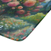 バラトピアリーバンゴッホスタイルバラフローラピンク カッティングボード (角)