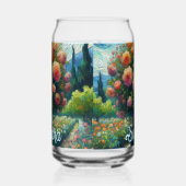 バラトピアリーバンゴッホスタイルバラフローラピンク ガラス缶 (左)