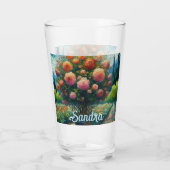 バラトピアリーバンゴッホスタイルバラフローラピンク タンブラーグラス (裏面)