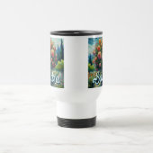 バラトピアリーバンゴッホスタイルバラフローラピンク トラベルマグ (中央)