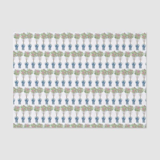 バラトピアリーブルーとホワイトジンジャージャー 薄葉紙 (正面)