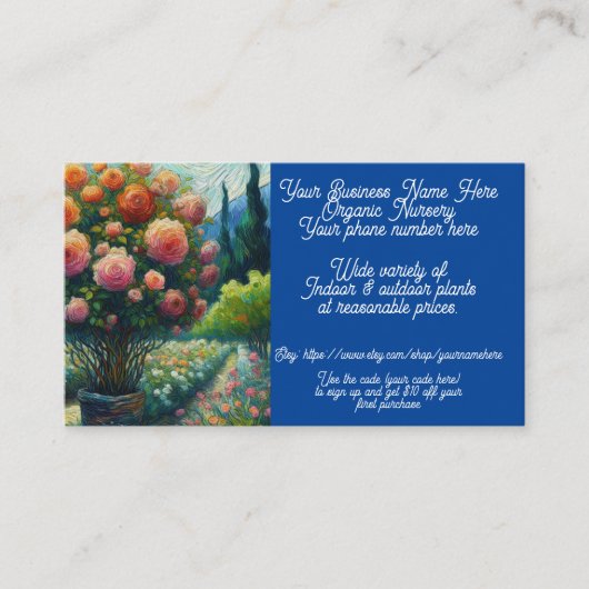 バラトピアリープラント子供部屋ショップ販売Etsy 名刺 (正面)