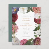 バラトレイルフェイクラージゴールド箔日付を保存 案内ポストカード (正面/裏面)