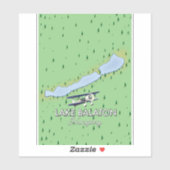 バラトンハンガリーの地図 シール (シート)