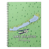 バラトンハンガリーの地図 ノートブック (正面)