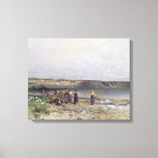 バラトン湖とアカラの海岸， 1885 キャンバスプリント (正面)