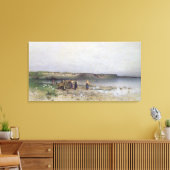 バラトン湖とアカラの海岸， 1885 キャンバスプリント (インサイチュ (リビング))
