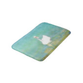 バラトン湖-水彩画no2の白鳥 バスマット (アングル)