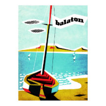 バラトン湖、魚釣りボートの海岸、ハンガリー