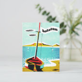 バラトン湖、魚釣りボートの海岸、ハンガリー ポストカード (スタンド正面)