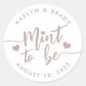 バラトープ |ミントto Beパーソナライズされた結婚式の引き出物 ラウンドシール (正面)