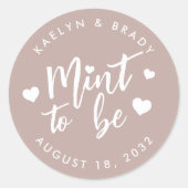 バラトープ |ミントto Beパーソナライズされた結婚式の引き出物 ラウンドシール (正面)