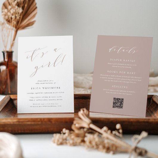 バラトープ「女の子だ」赤ちゃんのシャワーを浴びる 招待状