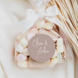 バラトープ  手書モダンきスクリプ結婚ト ラウンドシール