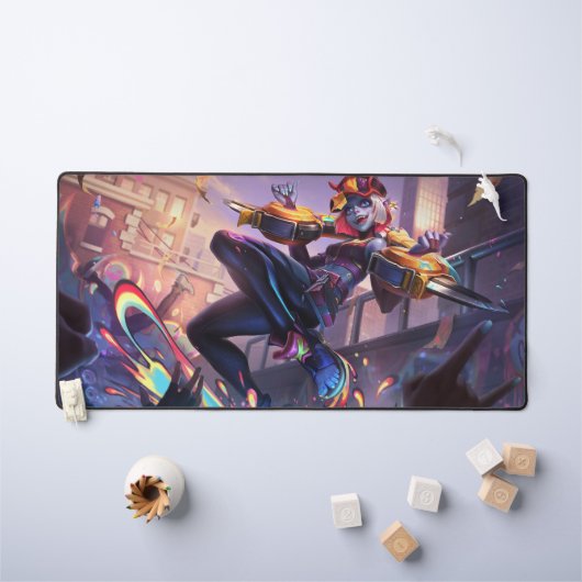 バラトーンゲームデスクマット | キュートなヴァンパイアをテーマにした デスクマット (キッズテーブル)