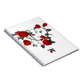 バラトーンズ開花フラワーレッドブラックリーフプラント ノートブック (右側)