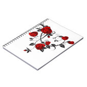 バラトーンズ開花フラワーレッドブラックリーフプラント ノートブック (左側)