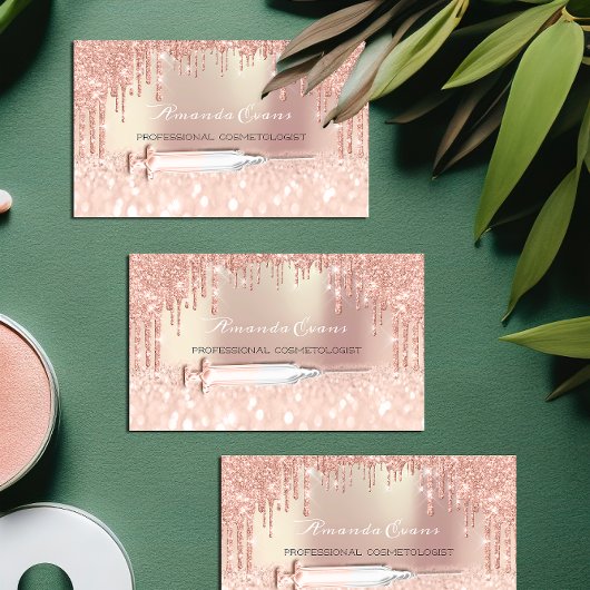 バラドリップスグリッターシリンジ注射ボトックスピンク 予約カード