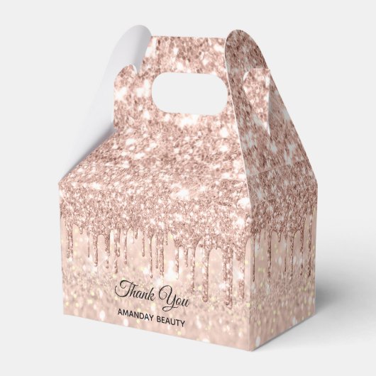 バラドリップスグリッタースウィート16番目のブライダルシャワーの好意 フェイバーボックス (正面サイド)