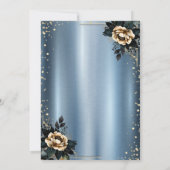 バラドレス、ダイアモンズブルーメタリックキンセアニラ 招待状 (裏面)