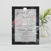 バラドロップシャンパンガラスブライダルシャワー 招待状 (スタンド正面)