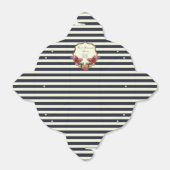 バラネイビーストライプブルー金ゴールドのボックス フェイバーボックス (折り畳みなし)