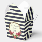 バラネイビーストライプブルー金ゴールドのボックス フェイバーボックス (オープン)
