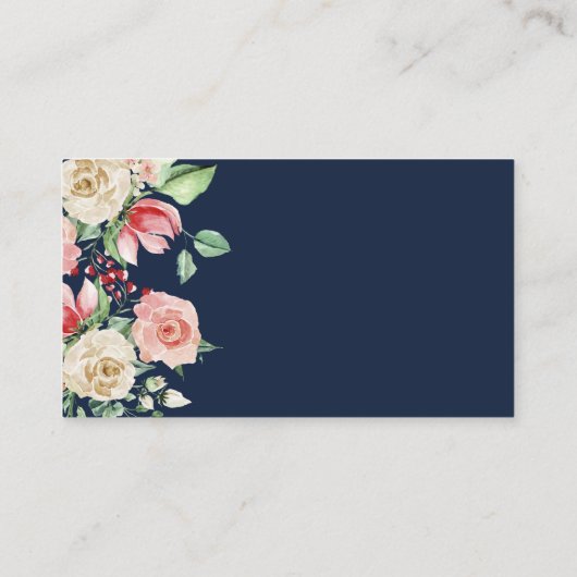 バラネイビーブルー何人のキスシャワーゲームカード プレイスカード (裏面)